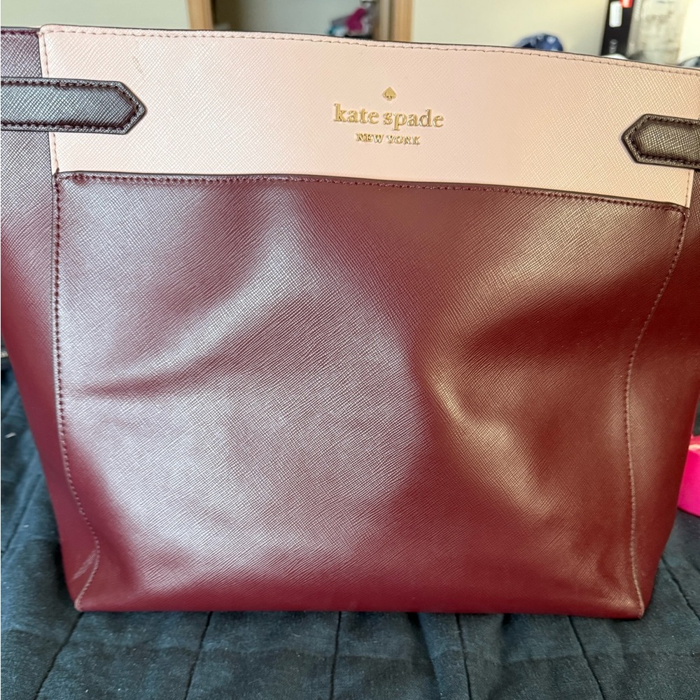 Kate Spade Two-Tone Pink and Burgundy Bag